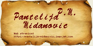 Pantelija Midanović vizit kartica